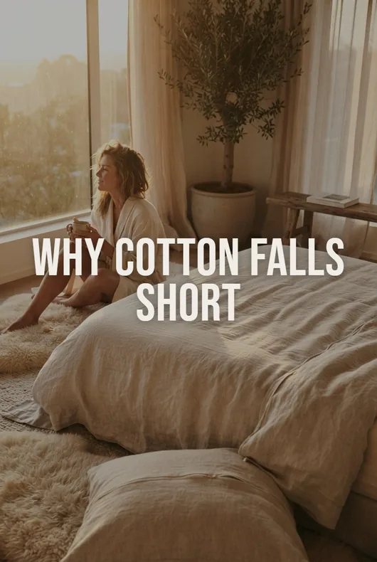 Linen bedroom explaining why cotton falls short