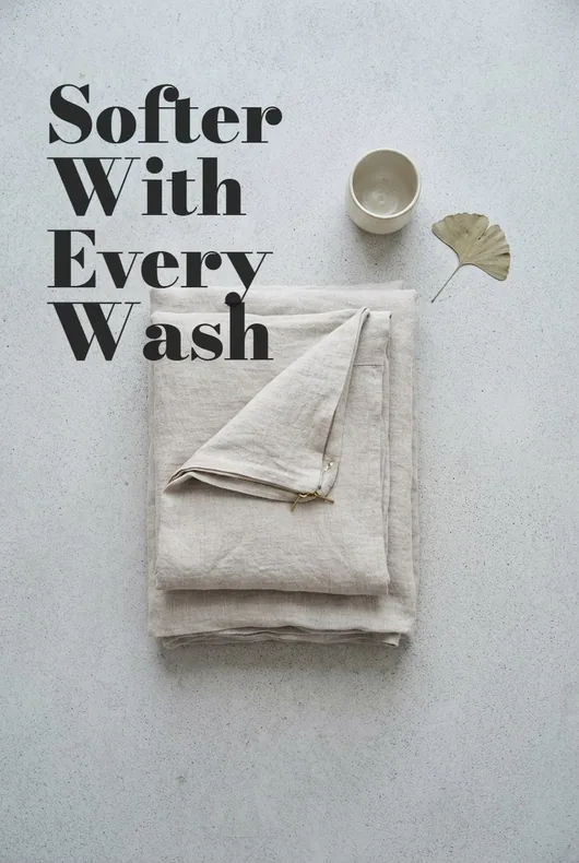 Folded linen that gets softer with every wash